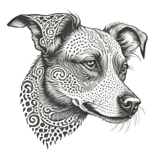 Dog With Eye Opener Incorporated Into The Design