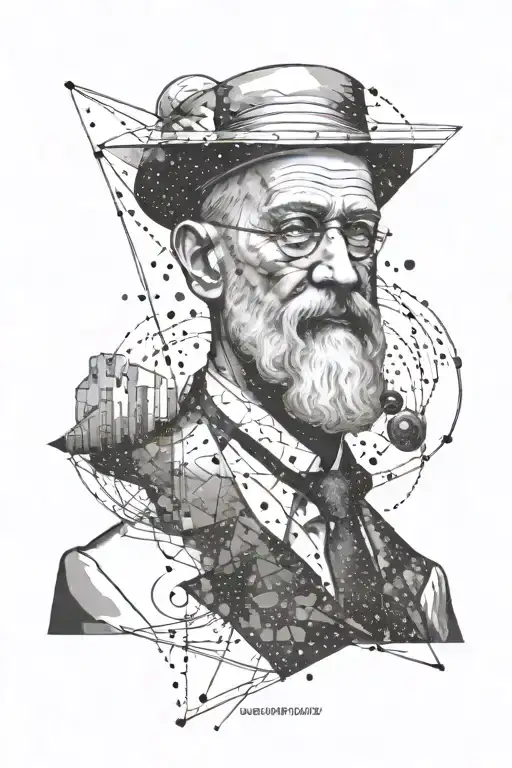 A Tattoo Combined Sigmund Freud And Space For Cover Up