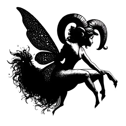 Aries Sign And Fairy Flying