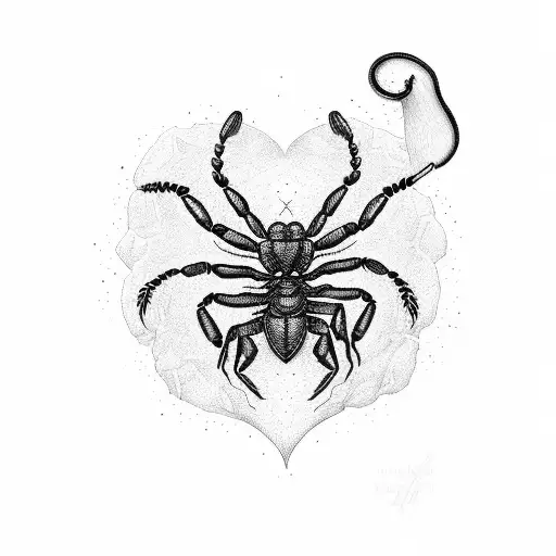 A Scorpion Destroying A Heart