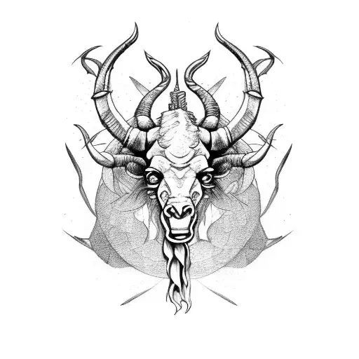 Angry Capricorn With Huge Muscles