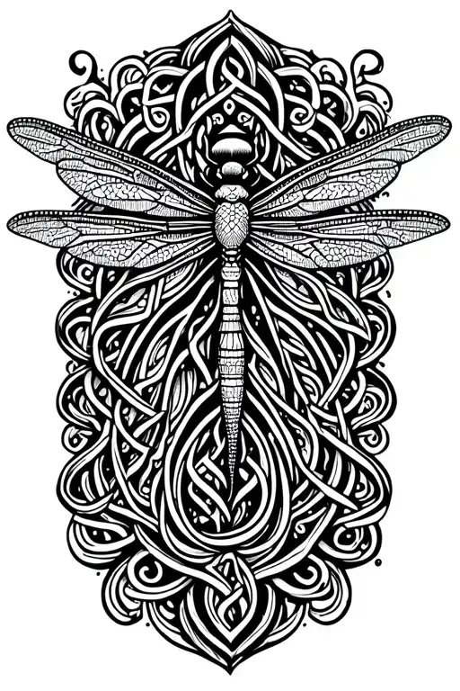 Celtic Dragonfly Side