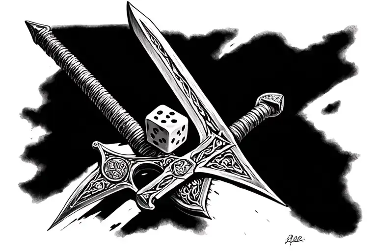 Dnd Dice And Sword
