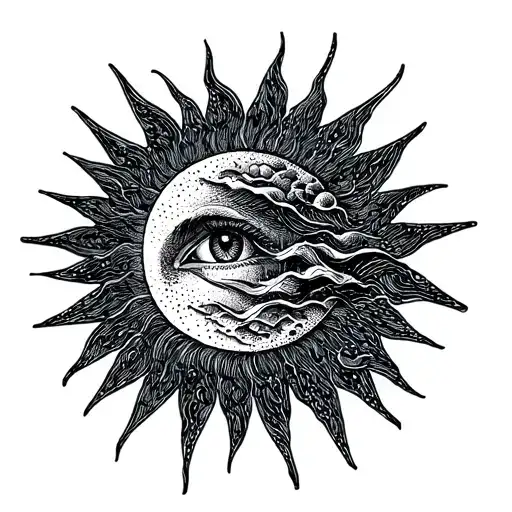 Realistic Sun And Waves Forming