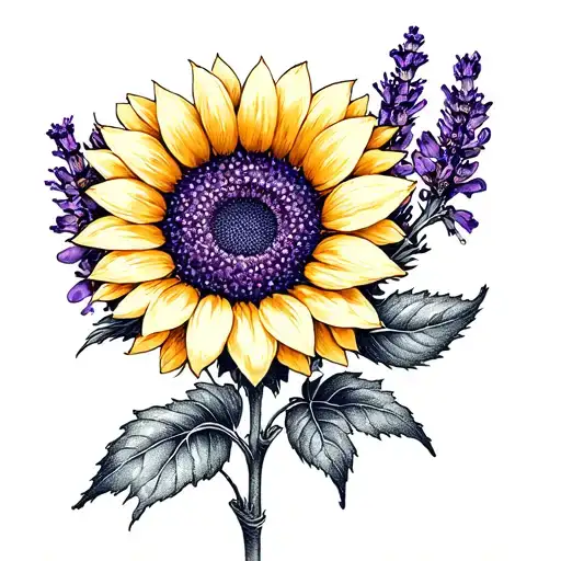 Bit Of Lavender And Sunflower