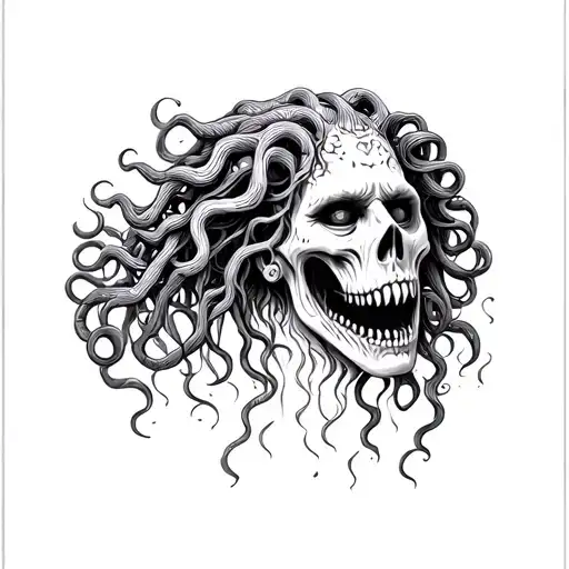 Scary Medusa Head