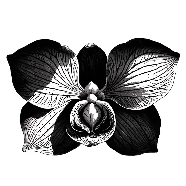 An Orchid In The Shape Of An Anahata Chakra Symbols