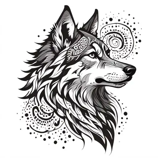Tribal Wolf