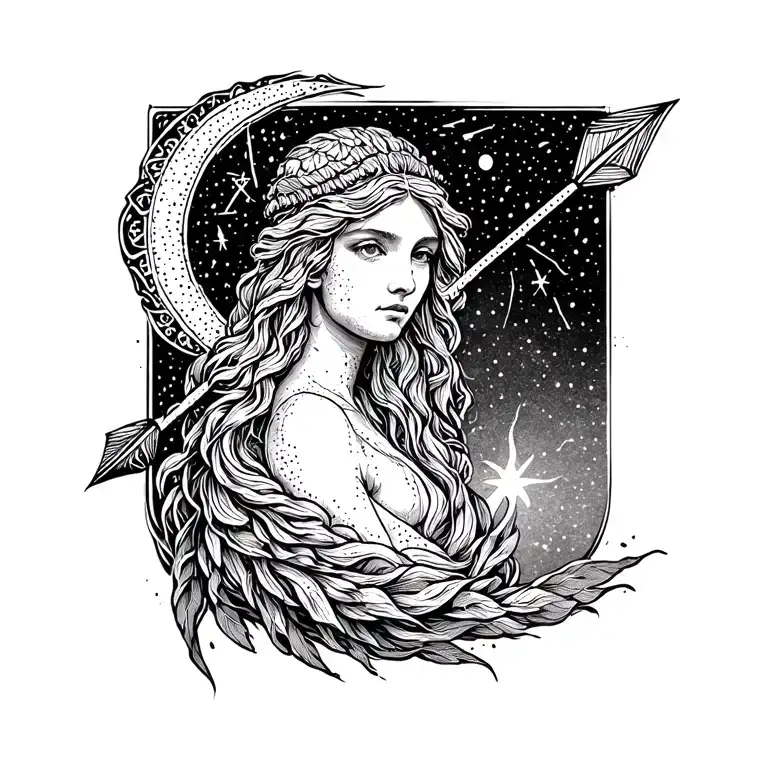 Virgo Zodiac Sign With Arrow