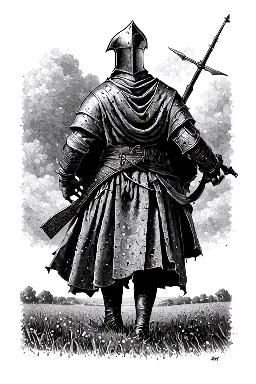 Medieval Battlefield Overlooking The Field