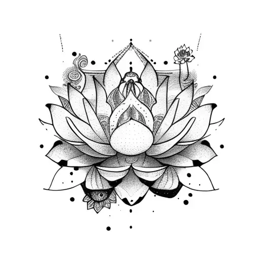 Lotus Flower And Pomegranate