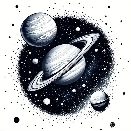 Simplistic Milky Way Galaxywith Planets Orbiting