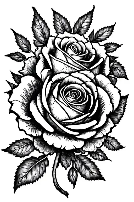 Rose Mandala Design Incorporating Elements