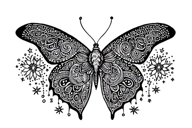 Inca Style Butterfly Stars