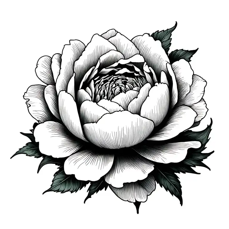 Peony Flower Wrapped