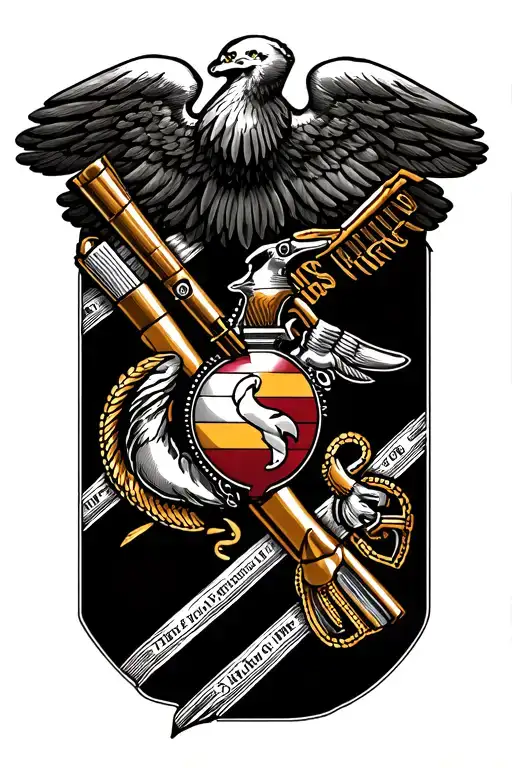 Usmc Script Tattoo Design