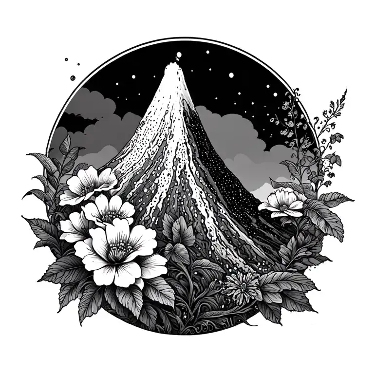 Volcano Flowing Flowers