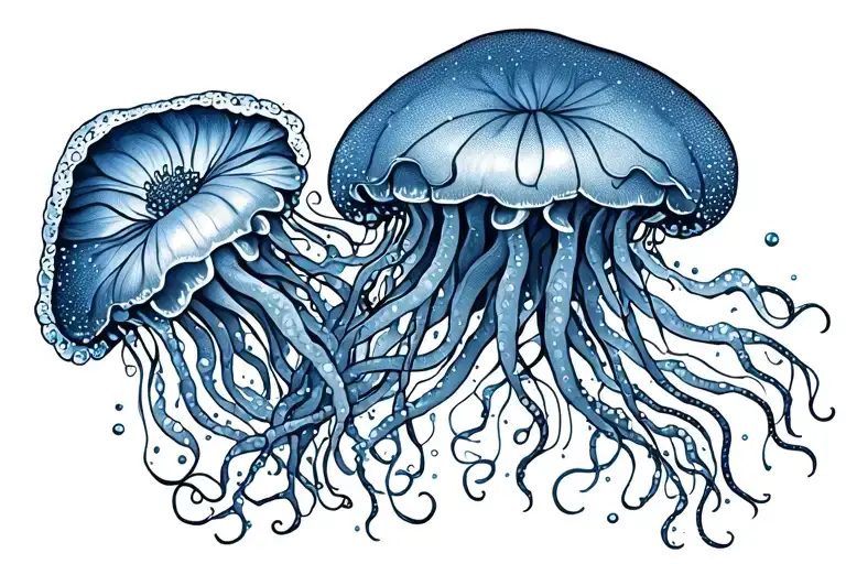 Jellyfish With Flower Tentacles