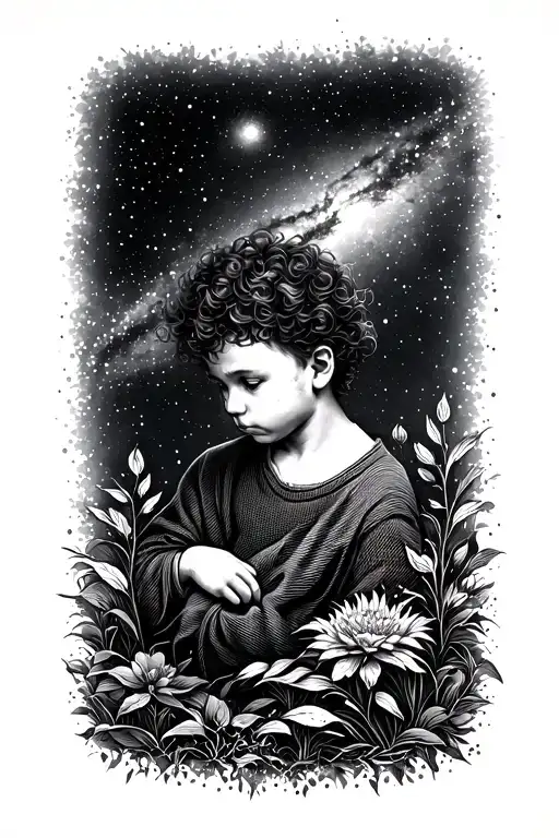 Background A Galaxy Et Nature A Male Child