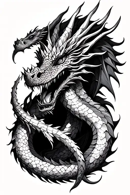 Dragon Cross Wrapped