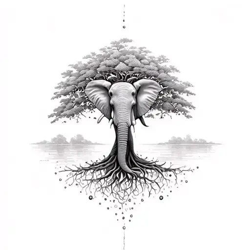Tree Of Life With Elephant