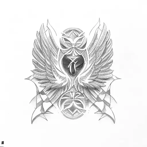 Laurel Wreath And Wing