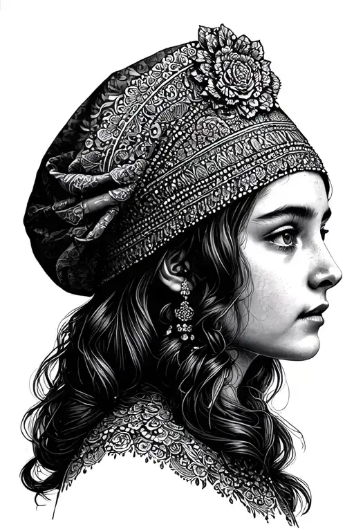 Russian Girl In A Kokoshnik