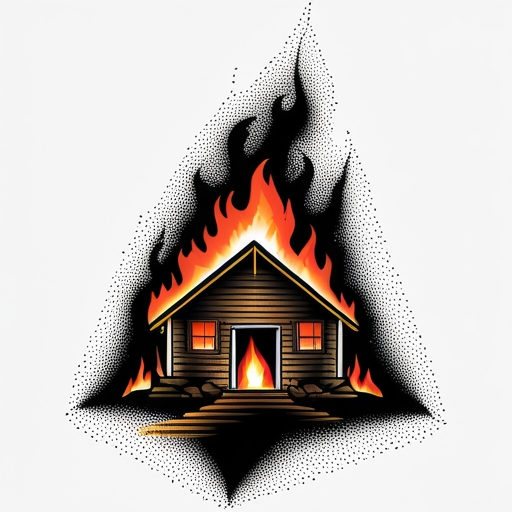 Burning Cabin