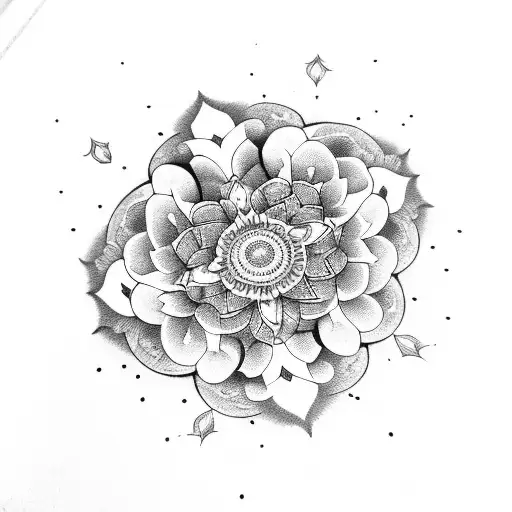 Mantra Written In A Unique Font With Floral Elements