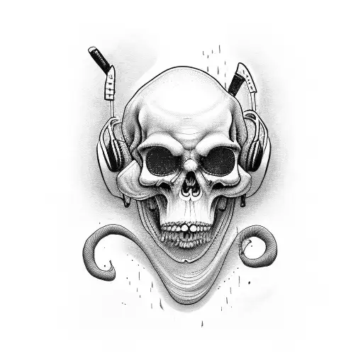 Grim Reaper Listening To Music