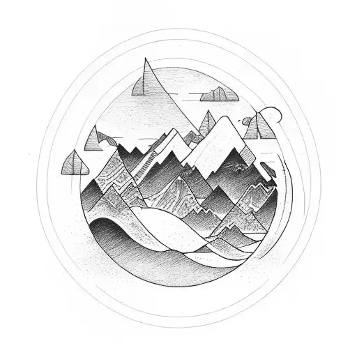 Sunrise Time With Mountain Forearm