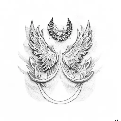 Laurel Wreath And Wing