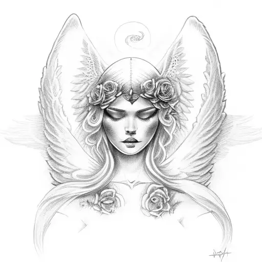 Angel Halo With Rose