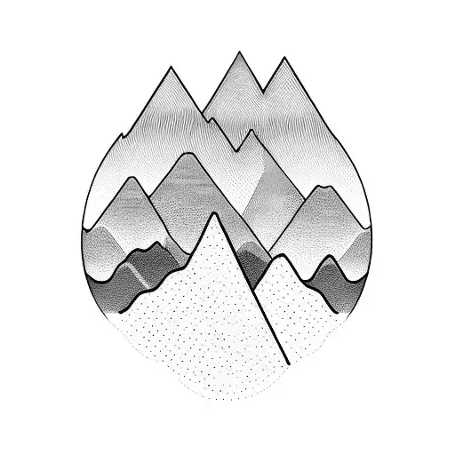 A Mountain Range With Sound Waves Flowing Through It