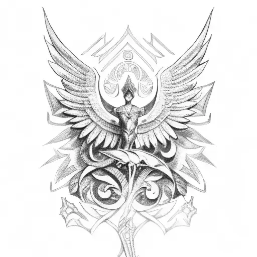 Laurel Wreath And Wing