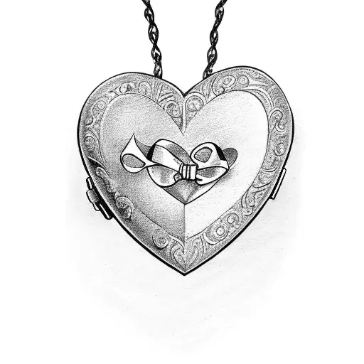 An Open Heart Shaped Locket That Has A Bow Tied To It And Inside Says I Love You To Bits