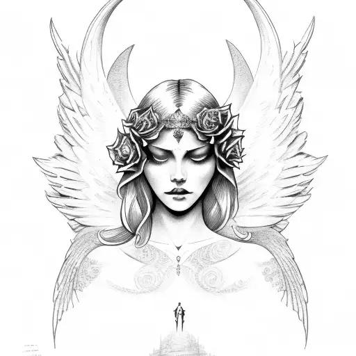 Angel Halo With Rose