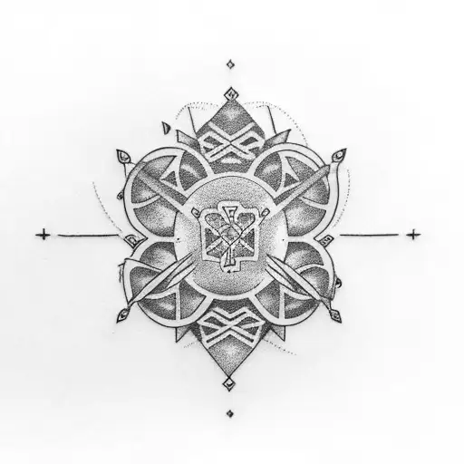 Cross Love Finger Tatoo