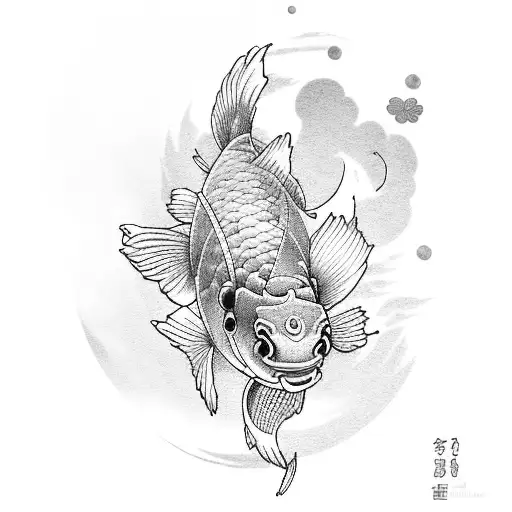 Moon Cloud Koi Fish
