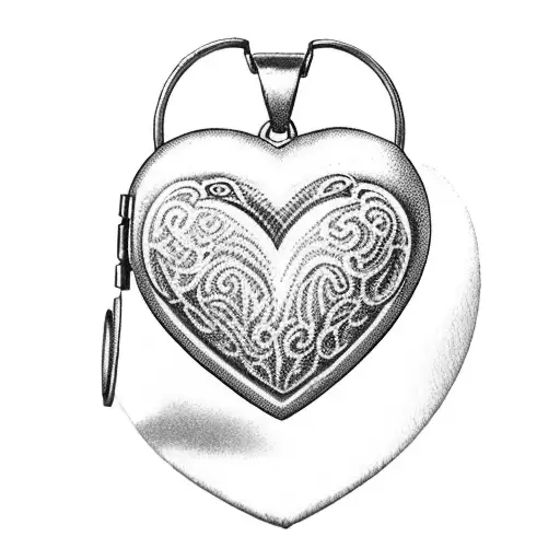 A Heart Shaped Open Locket That Has A Bow Tied To It And Inside Says I Love You To Bits