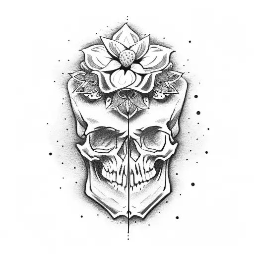 Skull With Flowers