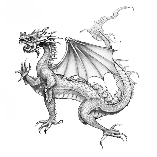 Girl And Dragon