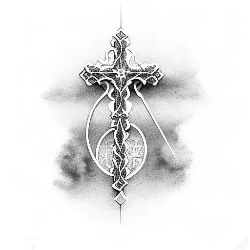 A Catholique Cross With A Fish