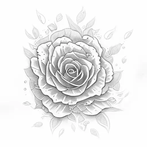 Quote With Floral Realistic Pattern