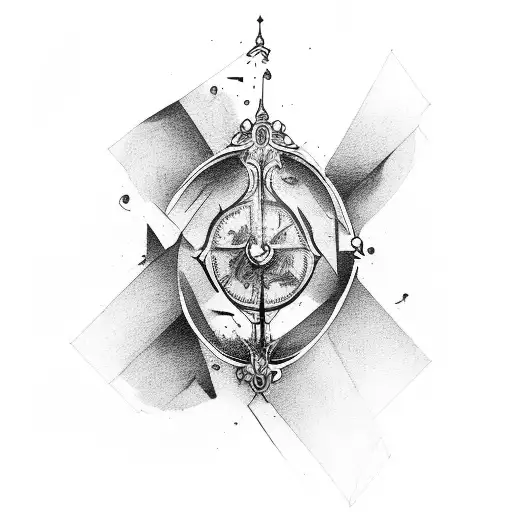 An Hourglass With A Sword