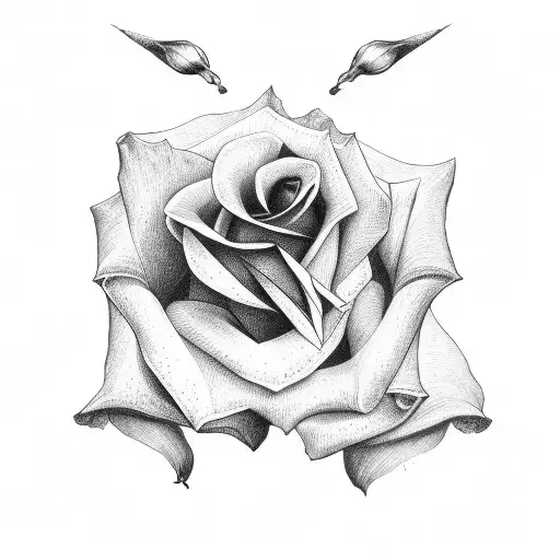 Praying Hands With Rose