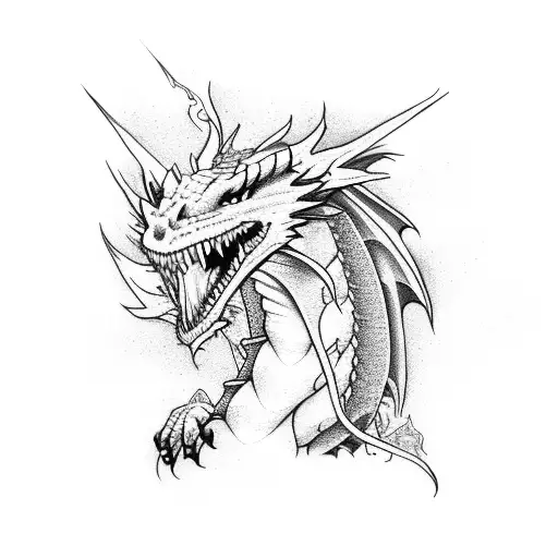 Dragon Flying About The Chester Bennington Flames