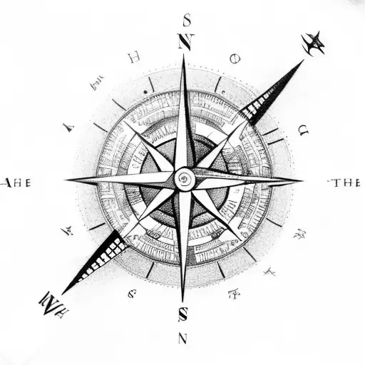 A Compass With Movie Reels As The Directional Arrows