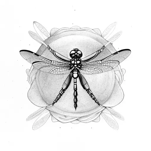 Dragonfly With Succulents