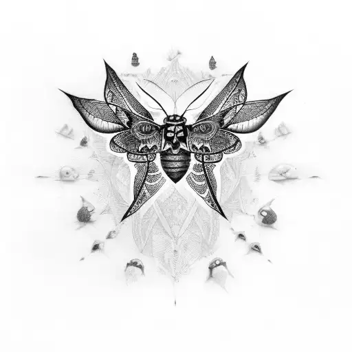Moth With Skulls On Wings